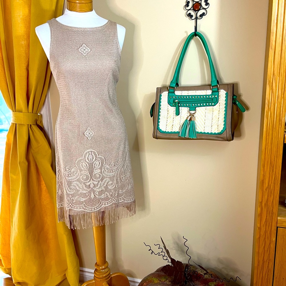 Vintage Gold Fringe Dress